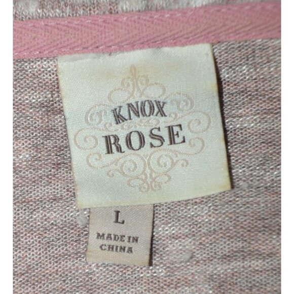 Knox Rose Ladies Pink Pullover Sweater Shift Dress Size L Cowl Neck Knee Length - Picture 6 of 8